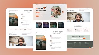 How To Make a Complete Responsive Tour & Travel Website Using HTML & CSS | Step-by-Step Tutorial