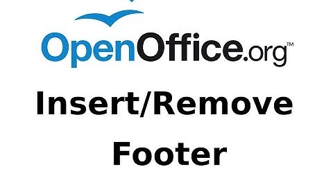 Insert/Remove Footer - OpenOffice Writer Tutorial