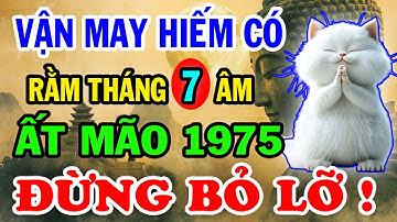 CỬA LỘC ĐÃ MỞ: Tuổi ẤT MÃO 1975 Đón Rằm Tháng 7 Âm Với Vận May Hiếm Có, Nhanh Tay Nắm Bắt Kẻo Trễ