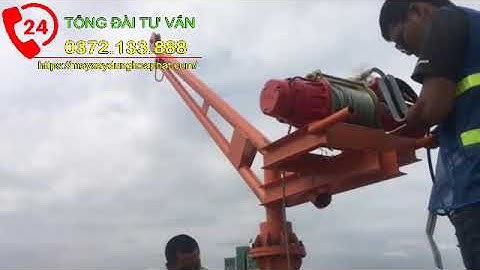 Bộ khung cẩu xoay 360 độ 800kg Kết hợp tời điện KIO GG 500L hàng đài loan chất lượng cao