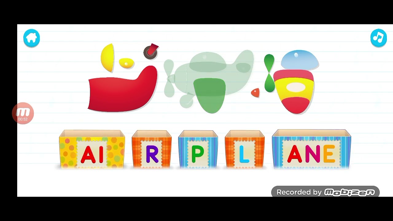 Bini Games Alphabet A Airplane Apples