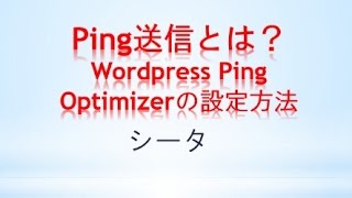 ピング送信とは？WordPress Ping Optimizerの設定方法