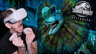 DILOPHOSAURUS IS IN THIS GAME?!?! - Jurassic World Aftermath VR Oculus Quest 2 | Part 2 screenshot 3