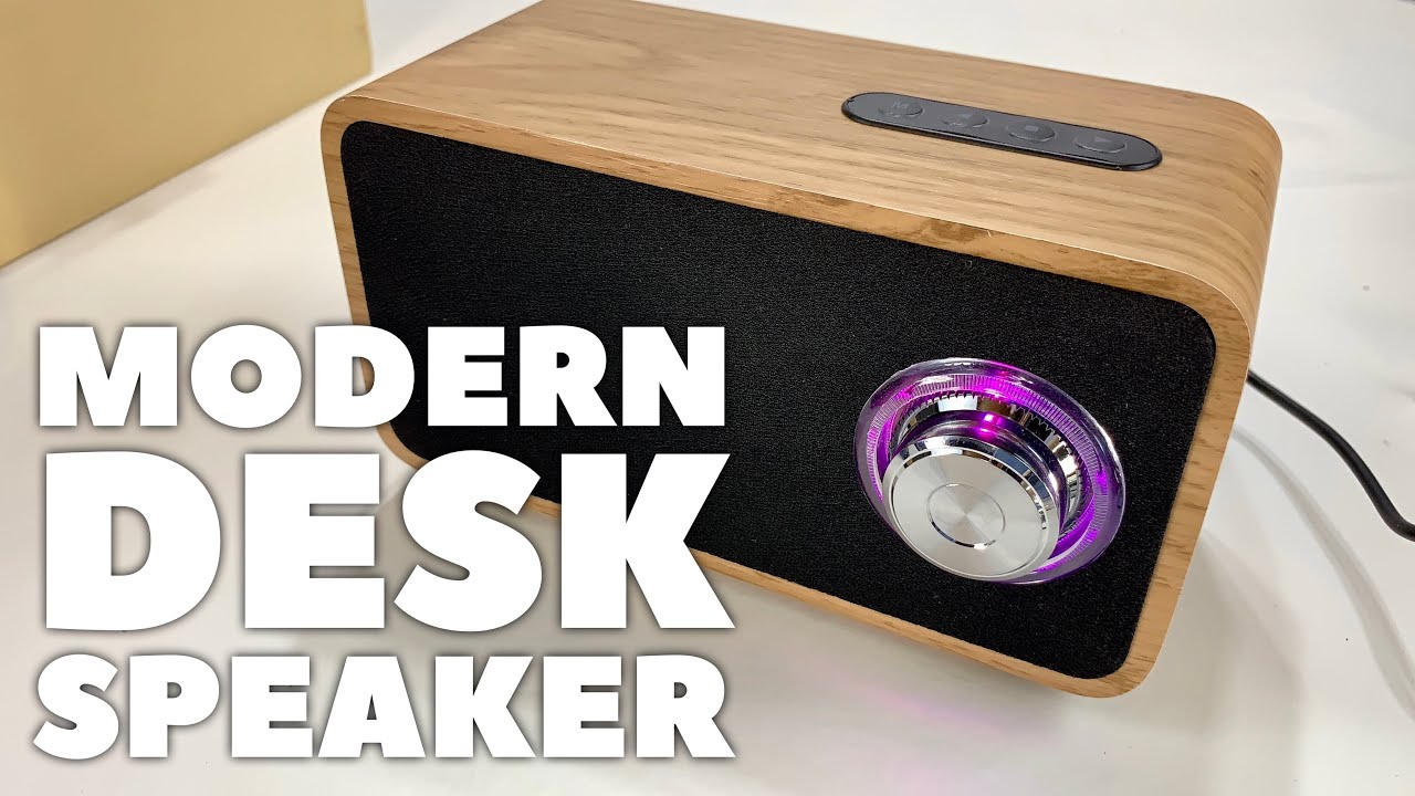 wooden bluetooth stereo speakers