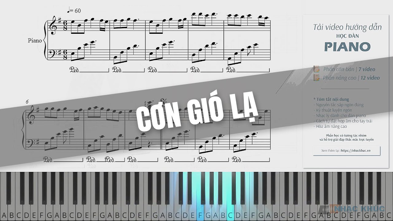 CƠN GIÓ LẠ | piano #sheetmusic - YouTube