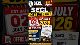 SECL CBT Date OUT 2026 🔥 Mining Sirdar | Surveyor | Foreman Big Update