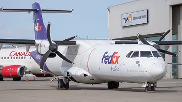 FedEx ATR 72 Rolling Shutter Turboprop Effect (4k)