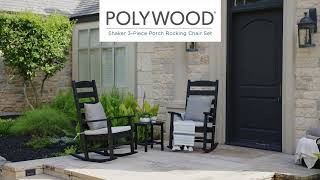 PWS474-1: Shaker 3-Piece Porch Rocking Chair Set