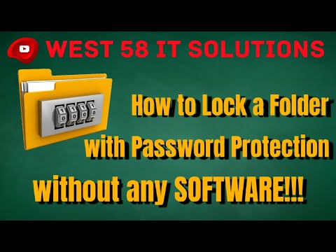 How to Lock a Folder with a Password | Without any Software | #windows #west58 #pchack #folderlock