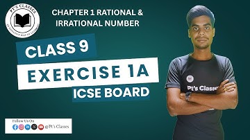 @ptsclasses   CHAPTER 1 | RATIONAL & IRRATIONAL NUMBER | ICSE | EXERCISE 1A | ONE SHOT VIDEO