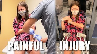 ASHLYNN'S PAINFUL INJURY sends her to URGENT CARE DOCTOR | Injured Knee and Badly Scraped Elbow