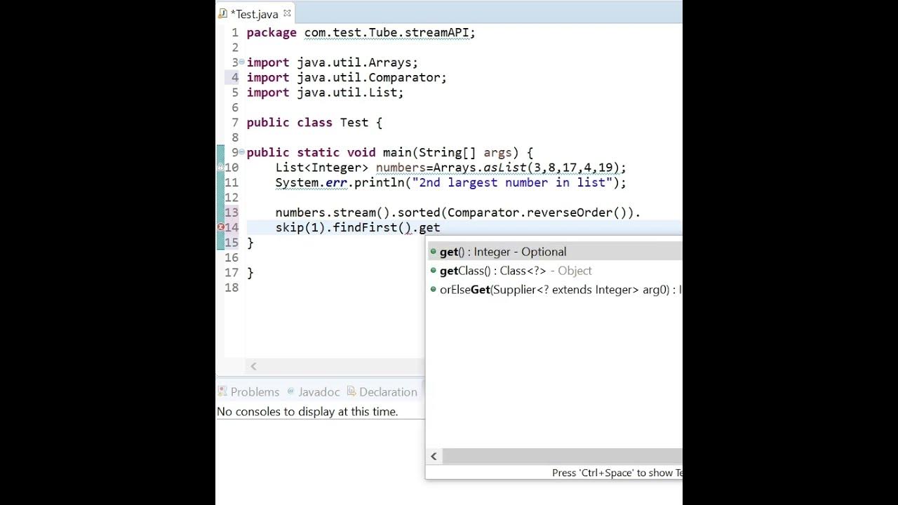 Find 2nd largest number in list - YouTube