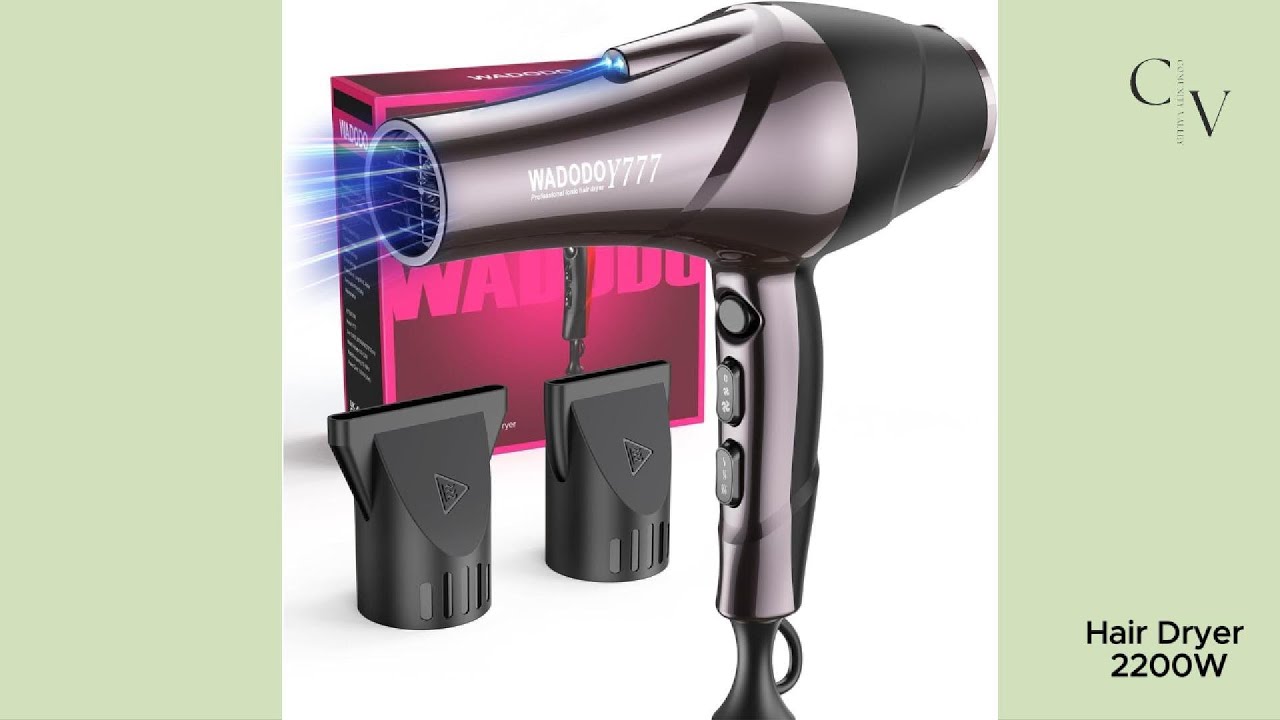 Hair Dryer, 2200W Professional Ionic Blow Dryer with Blue Ray Hair Care