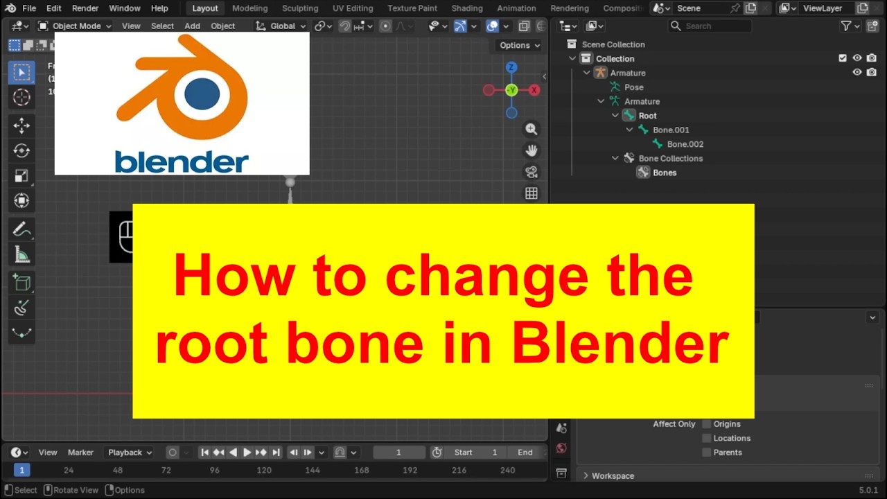 Blender Roots How to change the root bone in Blender - YouTube