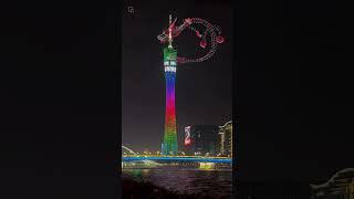 Dragon Drone Show  Guangzhou China    china travel explore shorts ytshorts drone