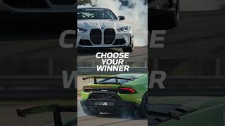 German Precision vs Italian Madness 🔥 #bmw #car #lamborghini #drift #trending