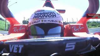 Sebastian Vettel Team radio after pole Ferrari 1-2  at F1 2019 Japanese GP