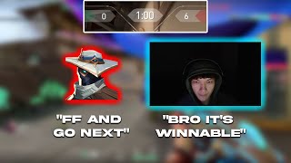 Sinatraa CRAZY 0-6 Comeback in Valorant Ranked (ft. Hamy & Curry)