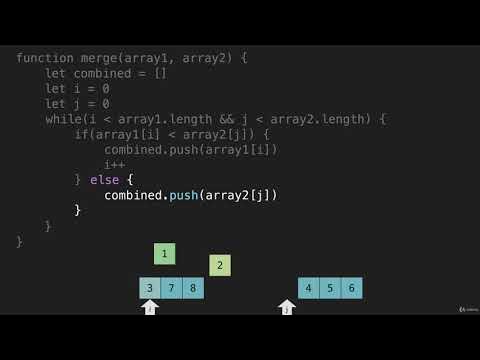 3 Merge Code Algorithm Merge Sort JavaScript - YouTube