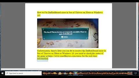 Fix Daffodilbeard error in Sea of Thieves on Xbox or Windows 10