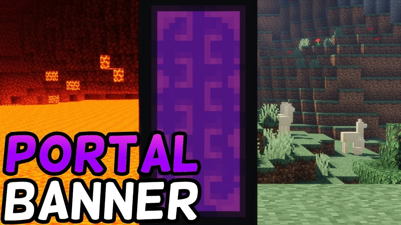 How To Make A Nether Portal Banner In Minecraft 1 16 Loom Crafting Youtube
