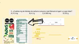 Olimpiada del conocimiento 2024 I 2  ¿Cuántos mg de hidratos de carbono consume José Manuel al inger