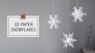 DIY Hanging 3D Snowflake - Squirrelly Minds