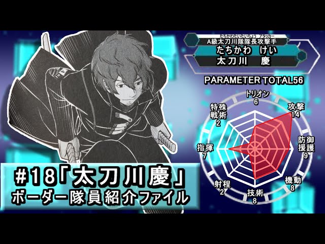 ワールドトリガー】ボーダー隊員紹介ファイル＃18「太刀川慶