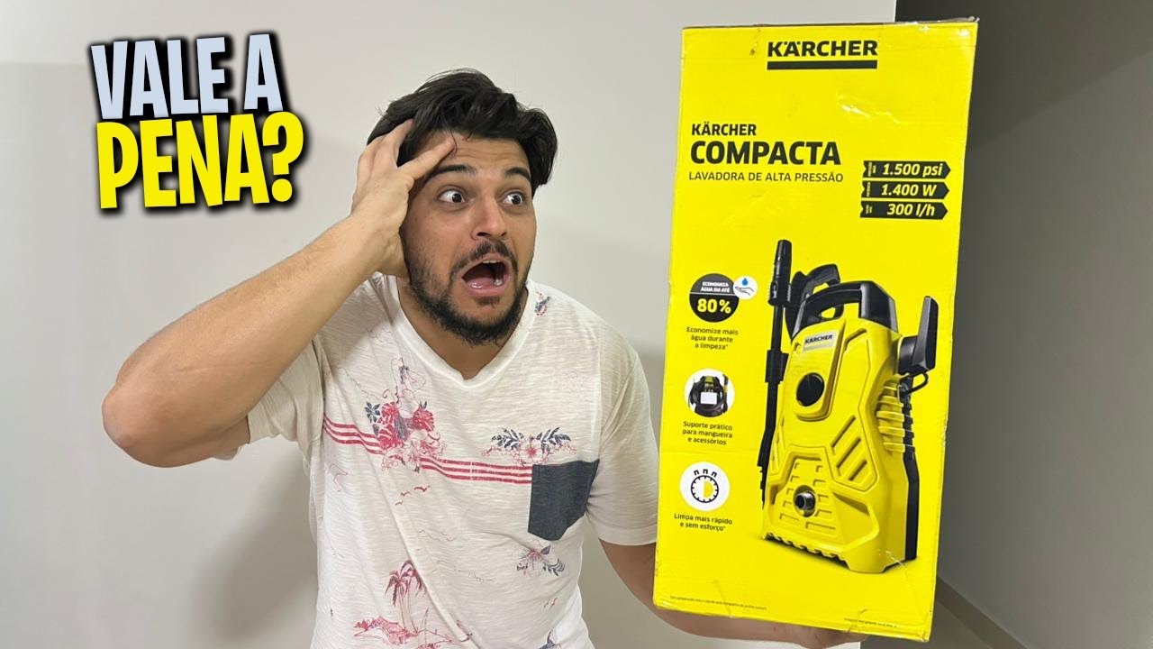 Unboxing Lavadora de Alta pressão Kärcher Compacta 1500 PSI/Libras 1400W 300L/h – Vale a Pena?