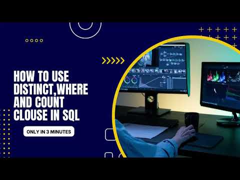 how to use distinct operator, where cluse and count function in sql