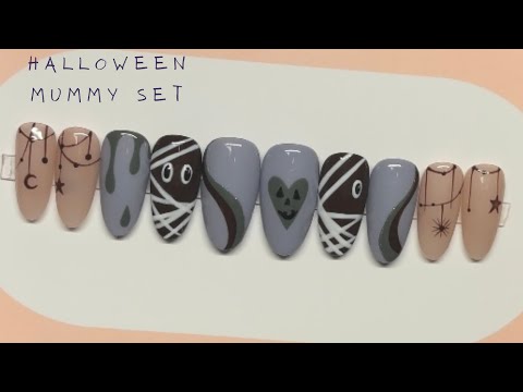 Cute Halloween Mummy Press on Nails👻🎃 | THEENAILFACTORY