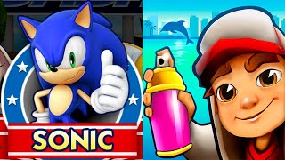 Sonic Dash - Cream VS Subway Surfers - Frank | Double iOS Android Gameplay