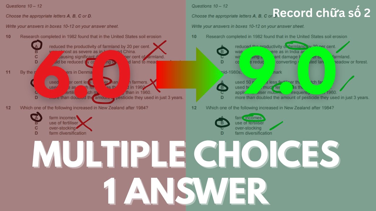GIẢI QUYẾT DẠNG MULTIPLE CHOICES 1 ANSWER Ⓐ Ⓑ Ⓒ Ⓓ - Record chữa cam 20 ...