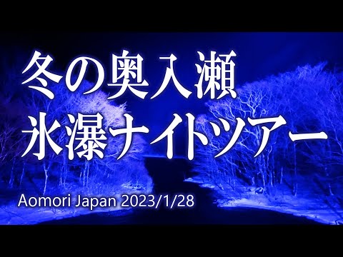 青森 冬の奥入瀬 氷瀑ナイトツアー 2023/01/28