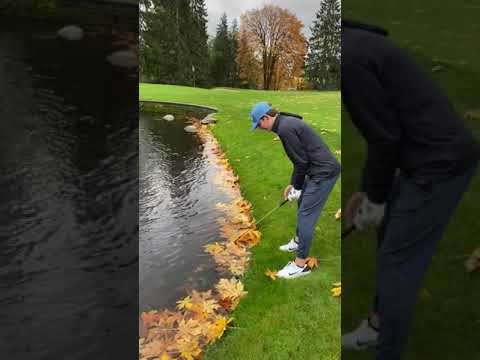 INSANE Left Handed Golf Shot out of Water onto the Green!!! | Hole 12 at Seymour Golf and CC