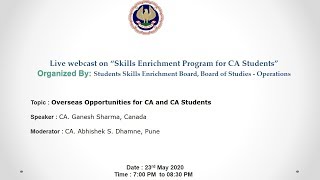 Skills Enrichment Program for CA Students - 23-05-2020 screenshot 4