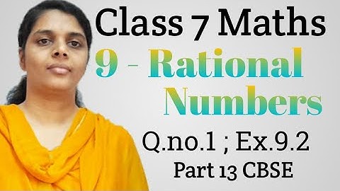 Q.no.1 :Ex.9.2/Class 7 Maths Chapter 9/CBSE/Rational Numbers