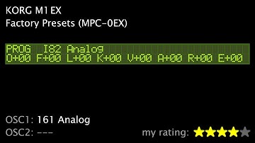 KORG M1 EX Factory Presets (MPC-0EX) Part 4/4