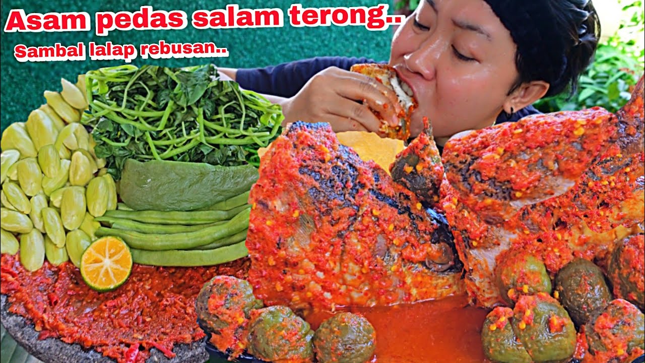 BIKIN NGILER 🤤‼️ASAM PEDAS IKAN SALAM TERONG ,SAMBAL DAN LALAPAN REBUSAN 🤤