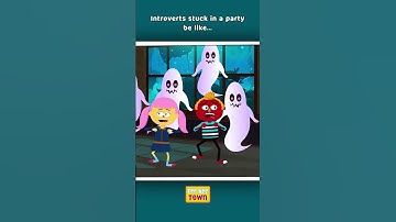 POV Introverts Stuck In A Party Be Like #shorts #funny #halloween #trending #foryou #memes