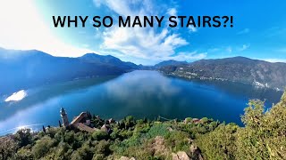 Hiking Morcote, Switzerland: Endless Stairs Behind Santa Maria del Sasso to Epic Lake Lugano Views