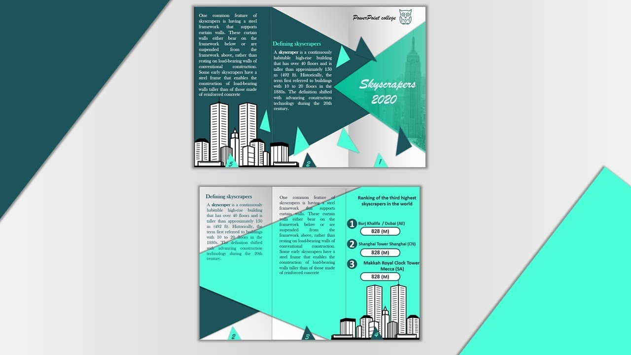 How to design a trifold brochure PowerPoint - YouTube