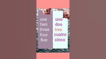 1 2 3 4 5 in Spanish #spanishforbeginners #spanishforchildren
