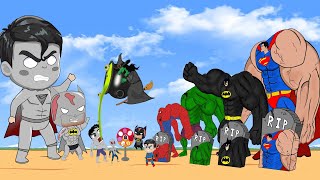 Rescue HULK,SPIDERMAN,SUPERMAN from the development of ZOMBIES:Mysterious Evolution - FUNNY Cartoon