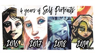 Artist paints herself over 4 years...