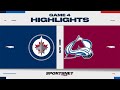 NHL Game 4 Highlights  Jets vs Avalanche   April 28 2024