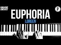 Loreen - Euphoria Karaoke LOWER KEY Acoustic Piano Instrumental Cover Lyrics