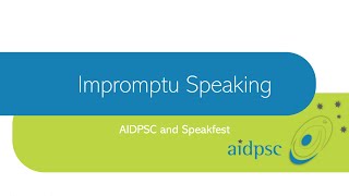 AIDPSC Impromptu Speaking Judges Briefing