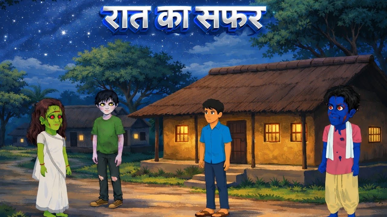 आधी रात का सफ़र|Horror story| Hindi Kahaniyan|bhutiya kahani|Cartoon Kahaniyan 