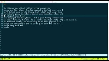 Formatting Markdown With Vim